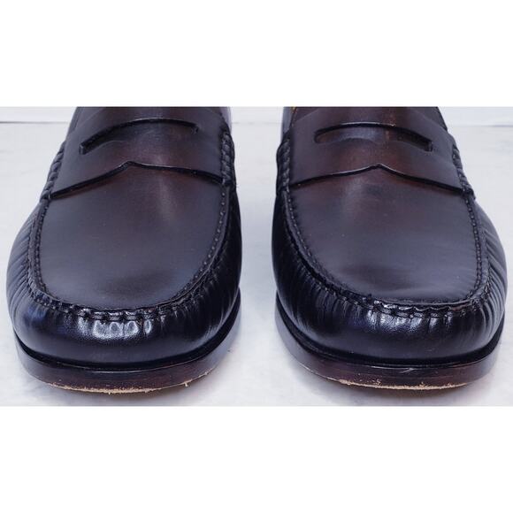 BECKETT SIMONON Cohen Penny Loafers Brown Leather Men's Size 10.5 Handcrafted - Picture 7 of 16